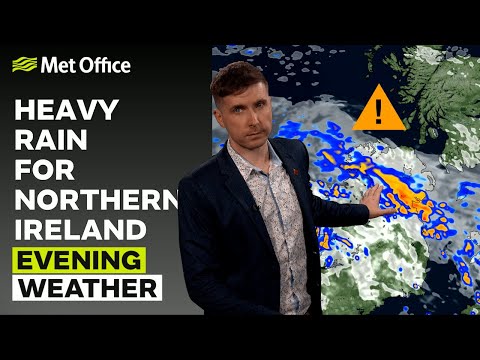 30/10/23 – Very wet night in Northern Ireland – Evening Weather Forecast UK – Met Office Weather