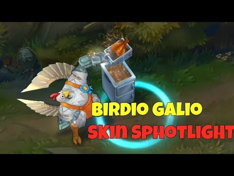 birdio the chicken galio new skin spotlight and Gamplay Full Reviews League of Lengeds (Bird/Galio)