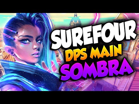 Surefour DPS Main - Sombra and Soldier 76 gameplay! [ Overwatch Season 26 Top 500 ]