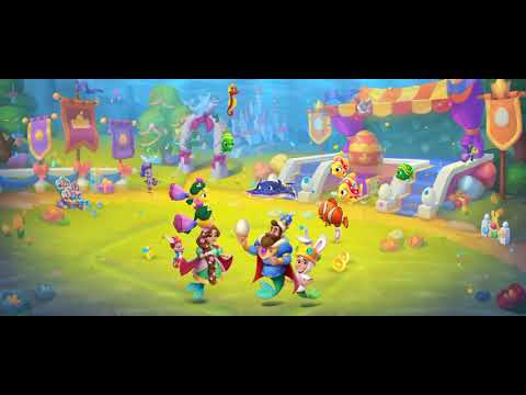 Fishdom Stage 100 More With King and Queen of Easter Feast on Atlantis Cup 2021