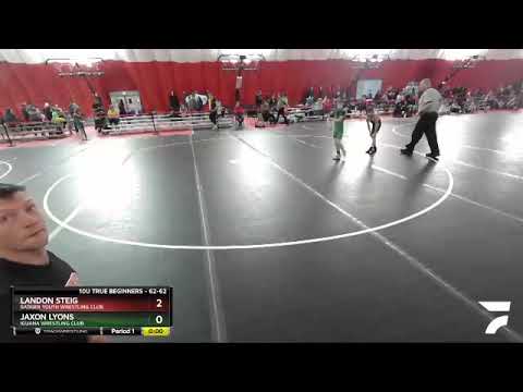 62-62 Lbs Round 3 - Landon Steig, Badger Youth Wrestling Club Vs Jaxon Lyons, Iguana Wrestling Clu