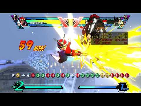 【UMVC3】ビューティフルジョー中央生交代コンボ【combo】