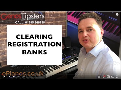 How to make a blank registration on Yamaha Genos keyboard.