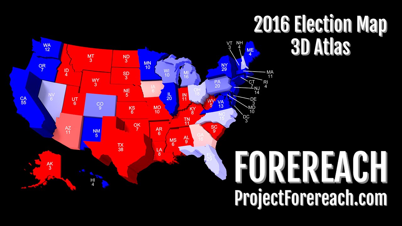 Project Forereach - 2016 U.S. Presidential Election, 3D Atlas