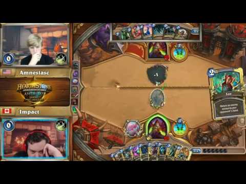 Amnesiac vs Impact Hearthstone Americas Spring Preliminary 2016 (Day 1)