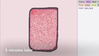 How to make red gas on sandspiel!