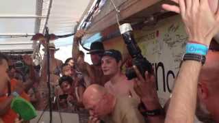 Kev Beadle giving props to Mind Fluid Boat Party DJ's / Suncebeat 4 2013