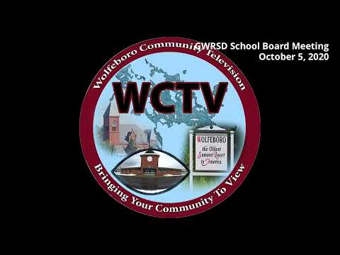 GWRSD School Board Meeting 5 October 2020