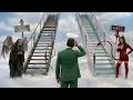 Heaven or Hell? Man in Green Suit Faces the Ultimate Decision