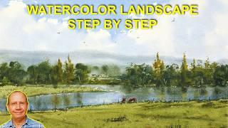 How to Paint a Simple Watercolor Landscape: Skies, Water & Trees
