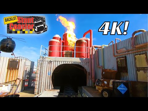 Backlot Stunt Coaster 4K POV! | AWESOME Stunt Coaster - HYPERSMOOTH! | Kings Island | Mason, Ohio