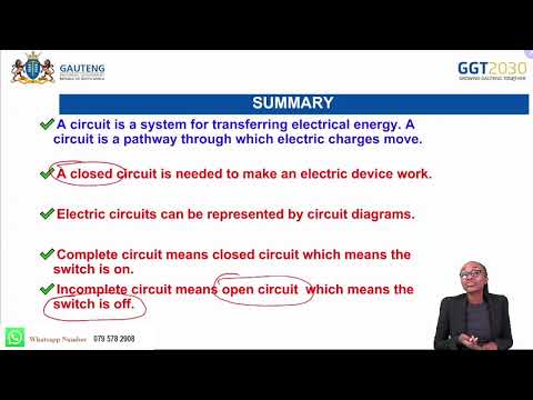 NATURAL SCIENCES GRADE 8 : CIRCUITS AND CURRENT ELECTRICITY