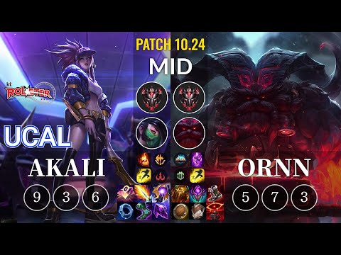 KT Ucal Akali vs Ornn Mid - KR Patch 10.24