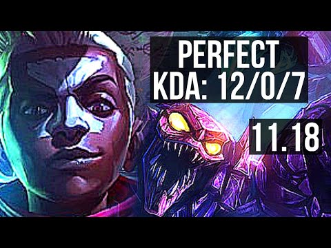 EKKO vs SKARNER (JUNGLE) | 12/0/7, 66% winrate, Legendary | BR Master | v11.18
