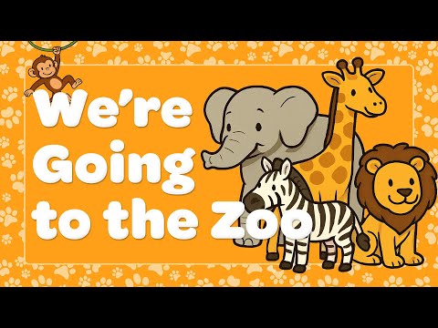 We're Going to the Zoo with Lyrics 🐘🦒 Top Kids Animal Action Song 🐒 Read & Sing Along