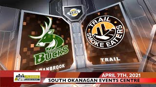 HIGHLIGHTS: Cranbrook Bucks @ Trail Smoke Eaters - April 7th, 2021