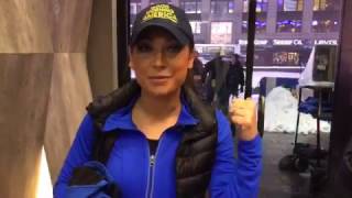 Ginger Zee Snowy Times Square ahead of GMA video