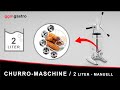 Commercial Churro Machine – 2 L Hopper – Manual Countertop – Stainless Steel – 3 Nozzles – 190×230×700 mm