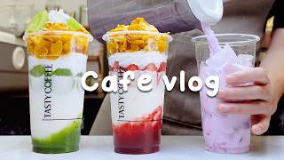 🍂지친 하루엔 이런 음료가 필요해☕지치고 힘들 땐 음료 ASMR로 힐링해요/카페브이로그/Cafe Vlog/ASMR/Tasty Coffee