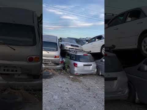 Japanese cars scrap Yard in Japan