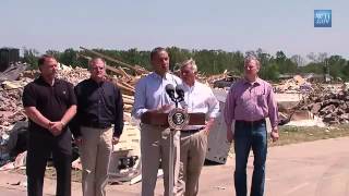 preview picture of video 'Obama On Arkansas Tornado Damage'