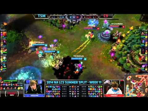 LCS Highlights TSM vs Cloud 9 Week 11 Day 2 NA Summer 2014 TSM vs C9 S4 W11D2G2 Season 4