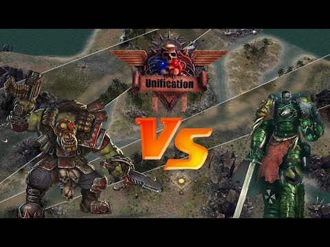 Dawn of War - Unification mod 1 v 1 Salamander vs Orks (Insane Ai with Advenced Tactics)
