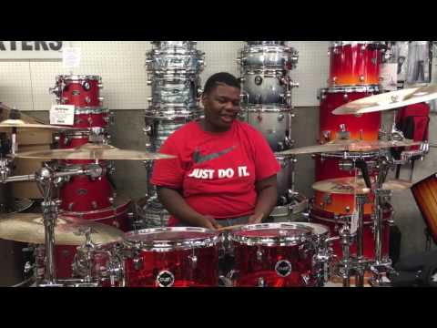 Introducing John - John plays drums with his church.