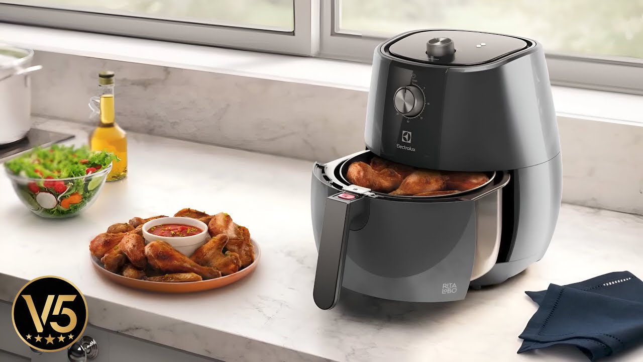 Miniatura da avaliação em vídeo de Fritadeira Air Fryer Electrolux Grand Efficient EAF30 Grafite