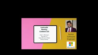 YouTube video 'Leetcode Weekly contest 316 - Hard - Minimum Number of Operations to Make Arrays Similar'
