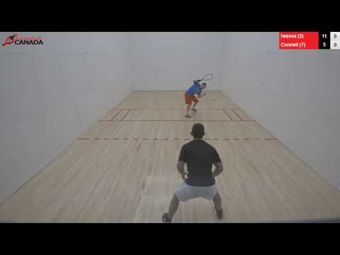2018 Canadian Racquetball National Championships - Men's Qfinal - Connell vs Iwaasa
