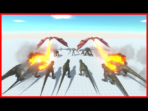 2x DRAGON WITH RANTHORN, NEW GORO, SCOURGE VS 7x BOSSES - ANIMAL REVOLT BATTLE SIMULATOR