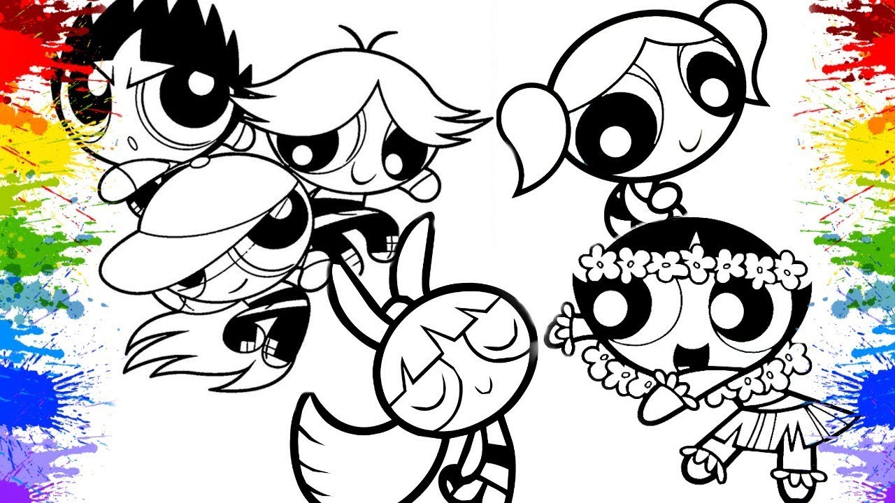 Colorir The Powerpuff girls As Meninas Superpoderosas Cartoon Network PPG Colouring Paint for kids