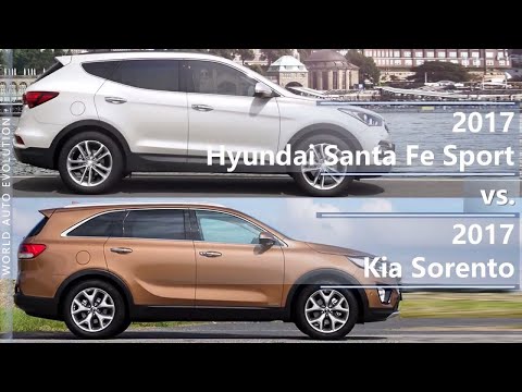 2017 Hyundai Santa Fe Sport vs 2017 Kia Sorento (technical comparison)
