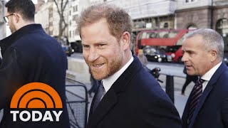 Prince Harry arrives at London court for suit against British tabloid