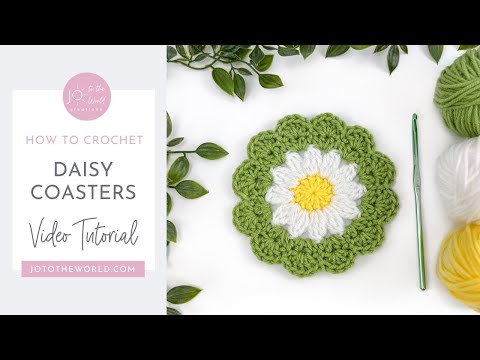 Crochet Daisy Coasters - A Quick, Fun & Beautiful Crochet Flower Coaster Pattern