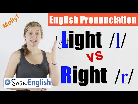 English Pronunciation: Light /l/ vs  Right /r/