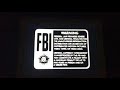 Black FBI Warnings 1991 1997