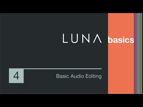 Basic Audio Editing in LUNA Recording System