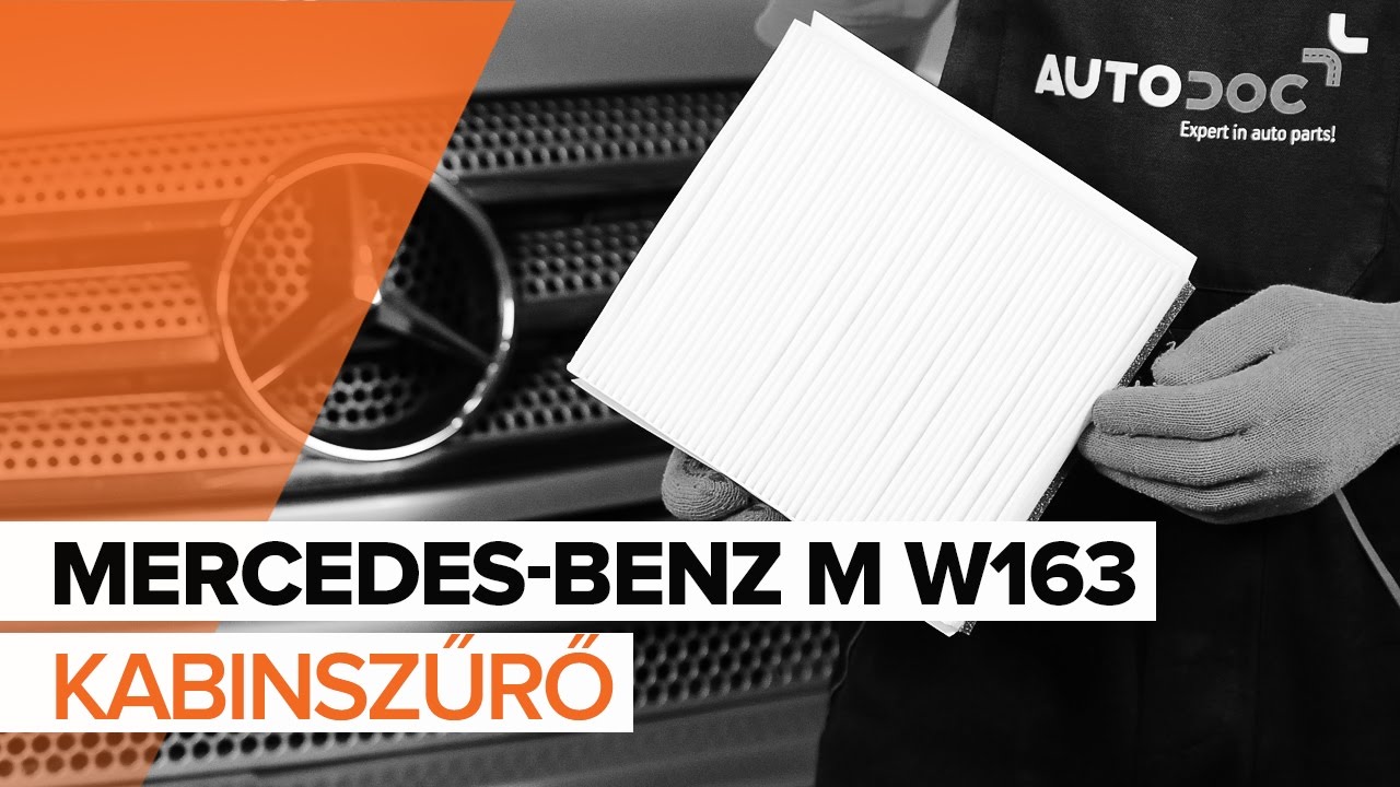 Pollenszűrő-csere Mercedes ML W163 gépkocsin – Útmutató