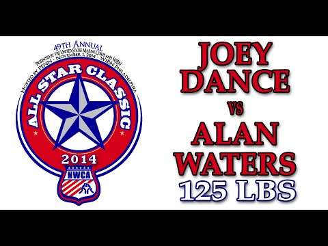 2014 NWCA All Star Classic - 125lb Joey Dance vs. Alan Waters