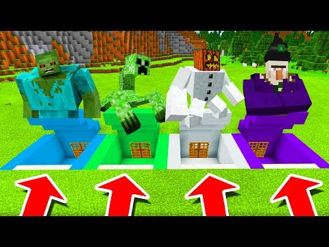 Minecraft PE : DO NOT CHOOSE THE WRONG SECRET BASE! (Mutant Zombie, Mutant Creeper, Witch & MORE)