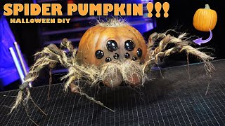 How to Make a Spider Pumpkin Halloween DIY Crafts - Craft Foam Pumpkin Carving / Painting Tutorial