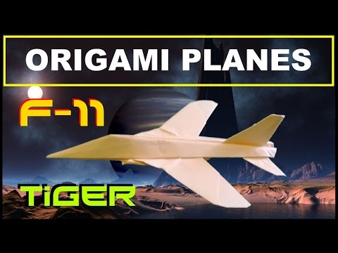 Origami Planes - Presentation of the F-11 Tiger with no cuts and no glue
