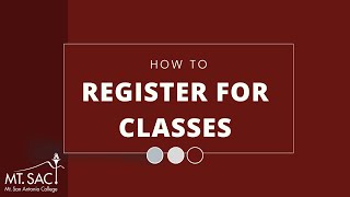 How to Add/Register for  Classes