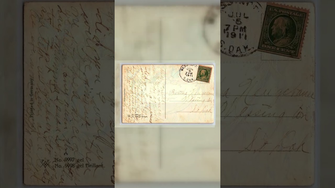 Germany Publisher, Divided Back Birthday Postcard, 1911 Video