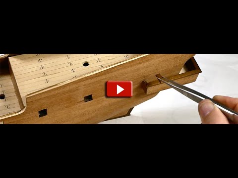 CASCO 27- Como colocar los pasamanos del balcón de popa. BUCCANEER - Modelismo Naval