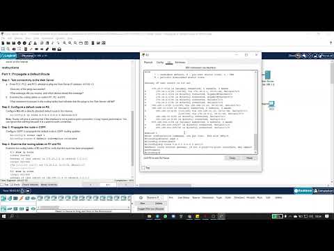 2.5.3 Packet Tracer - Propagate a Default Route in OSPFv2