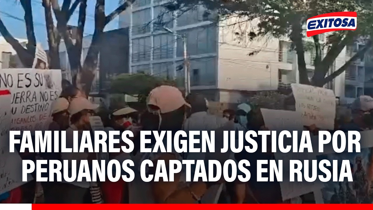 🔴🔵 Familiares de peruanos llevados con engaños a Rusia protestan ante embajada