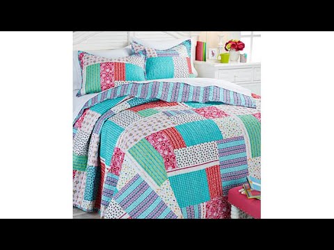 Cottage  100% Cotton 3pc Reversible Floral Quilt Set